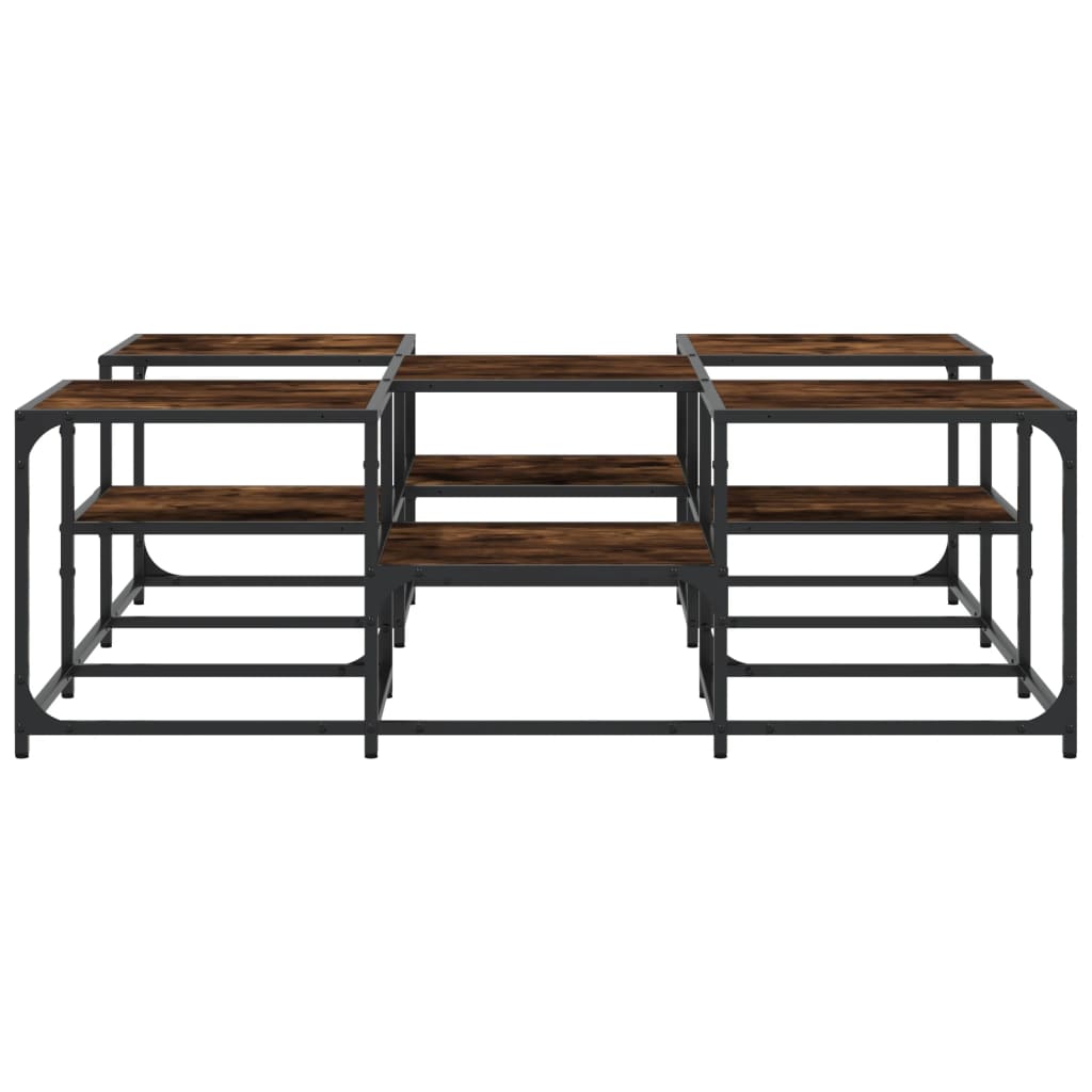 Sofabord røget eg 121x121x40 cm træmateriale