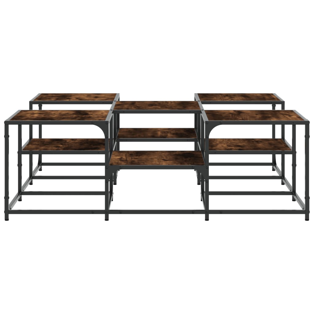 Sofabord røget eg 121x121x40 cm træmateriale