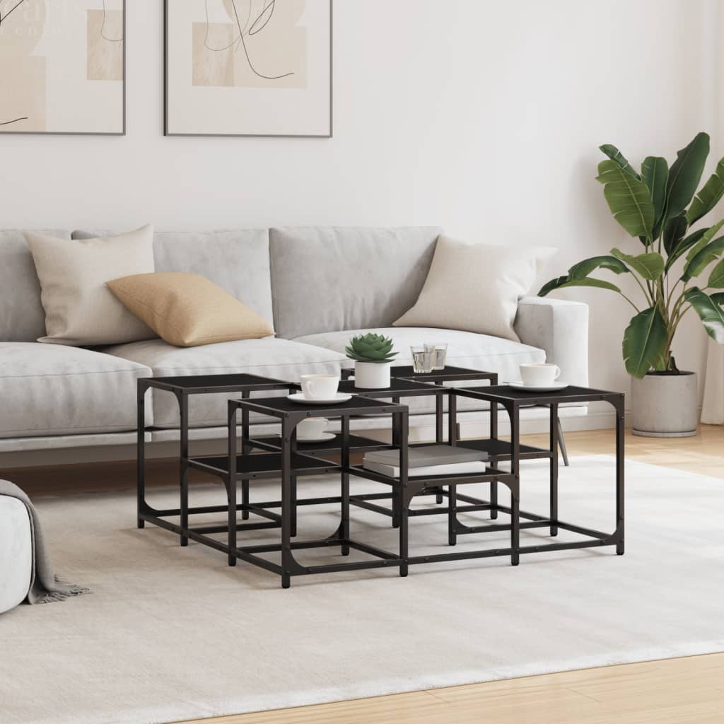 Sofabord Sort 91x91x40 cm Træ Materiale