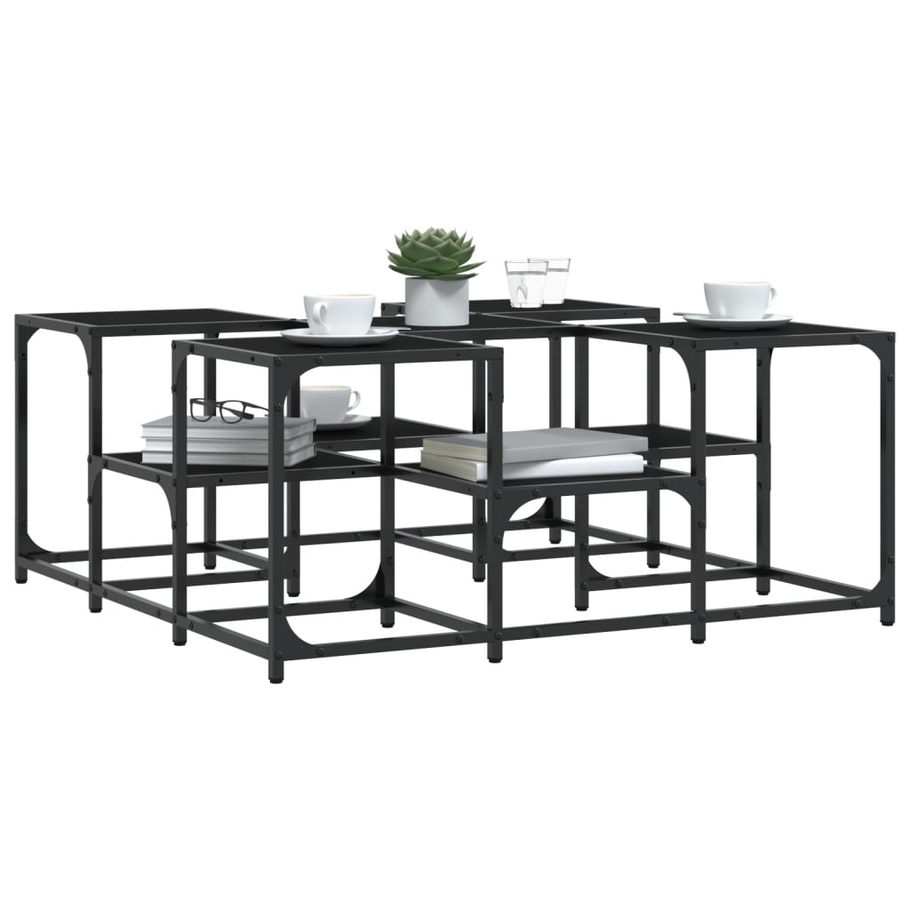 Sofabord Sort 91x91x40 cm Træ Materiale