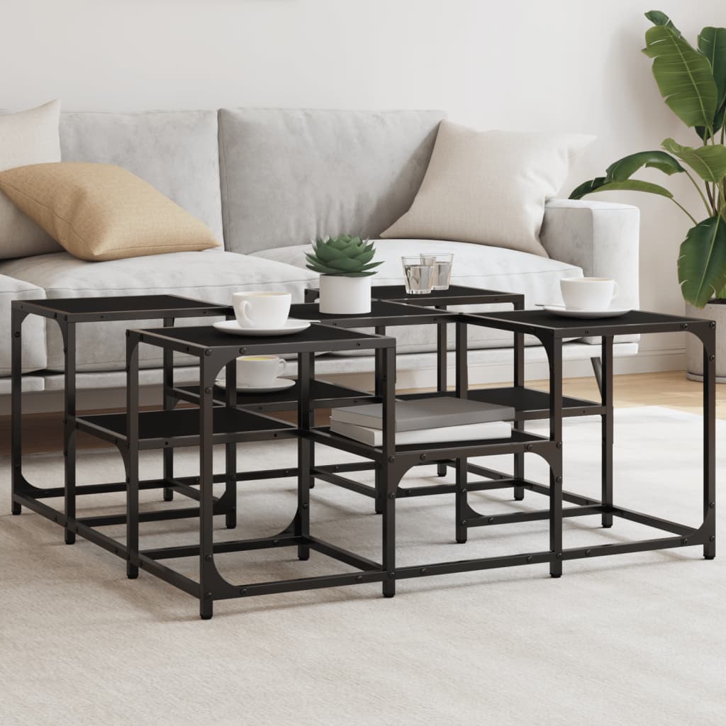 Sofabord Sort 91x91x40 cm Træ Materiale