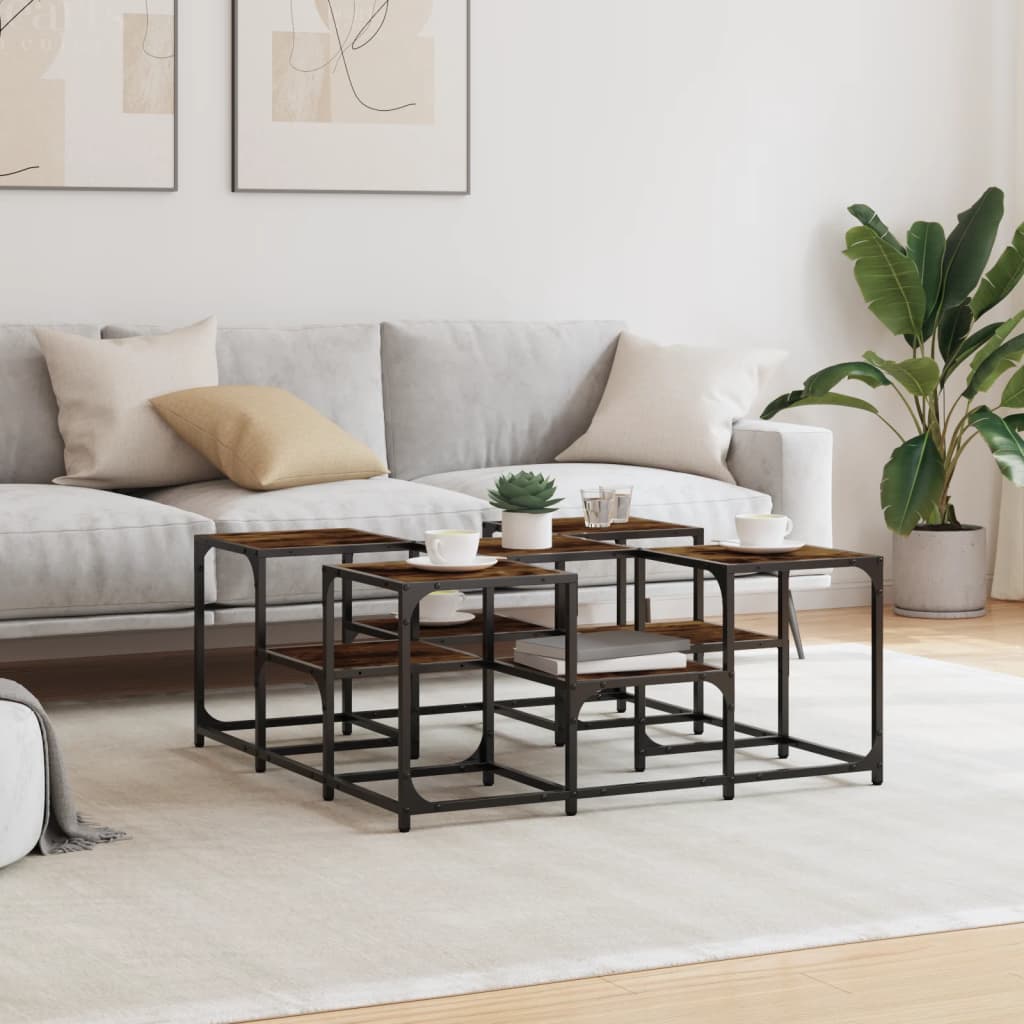Sofabord røget eg 91x91x40 cm træmateriale