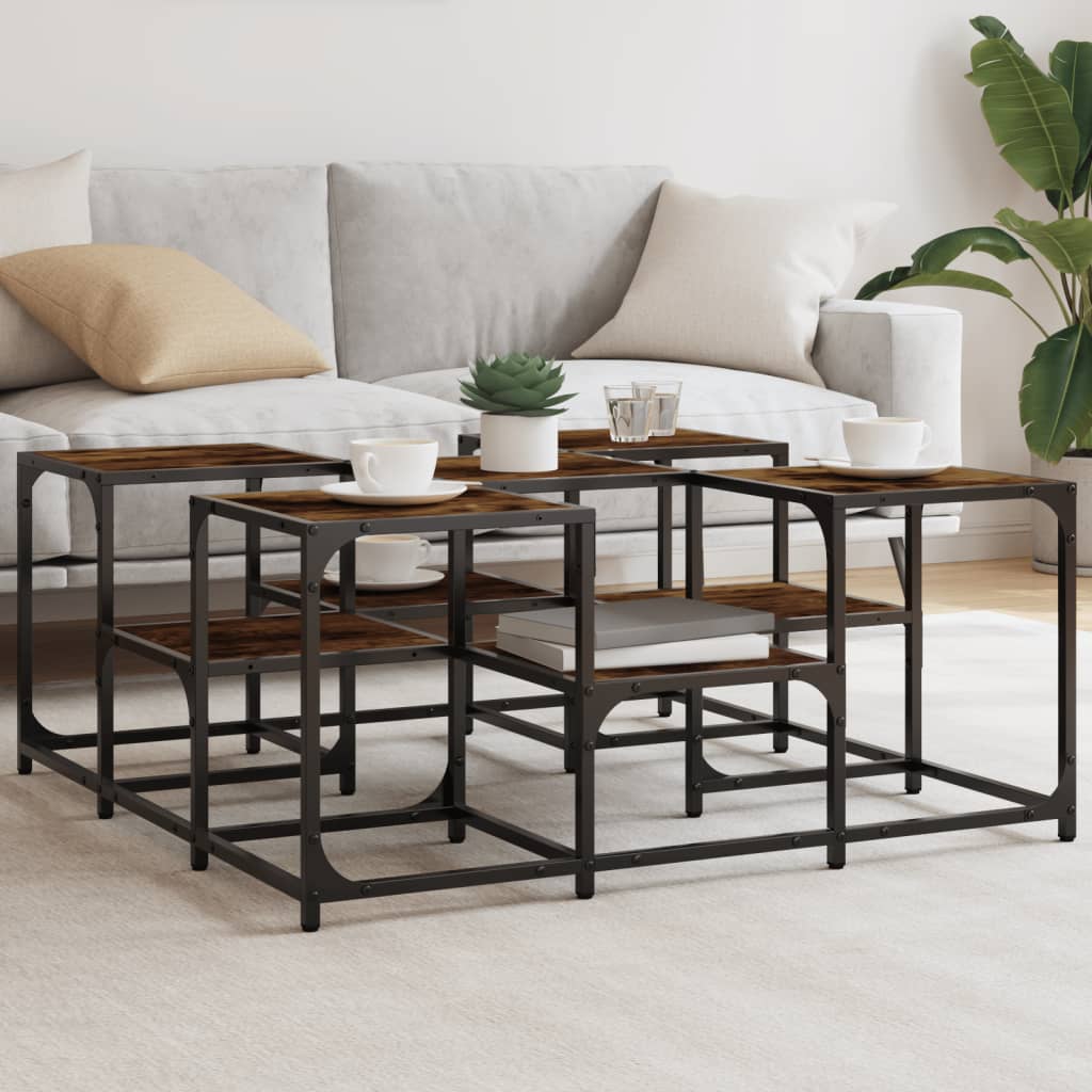 Sofabord røget eg 91x91x40 cm træmateriale