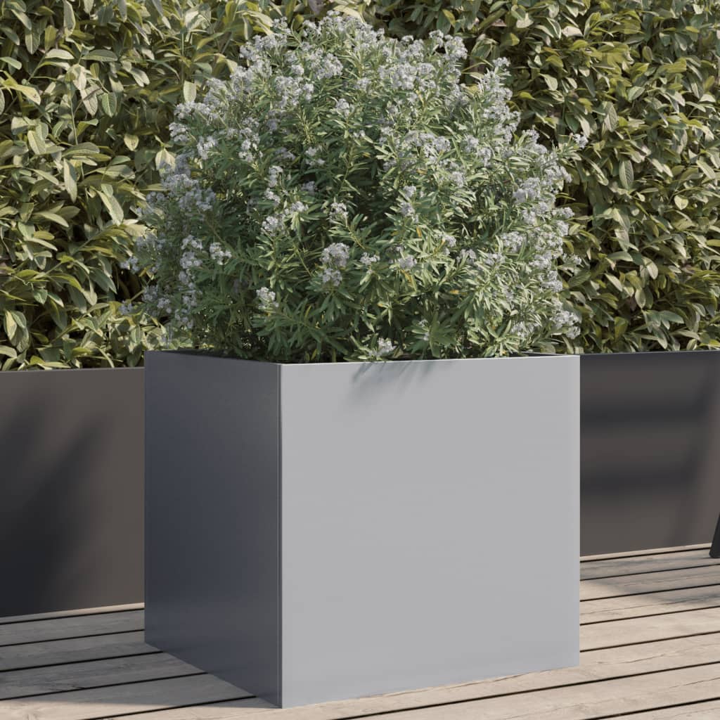 Plantepotte Sølv 42x40x39 cm Galvaniseret stål