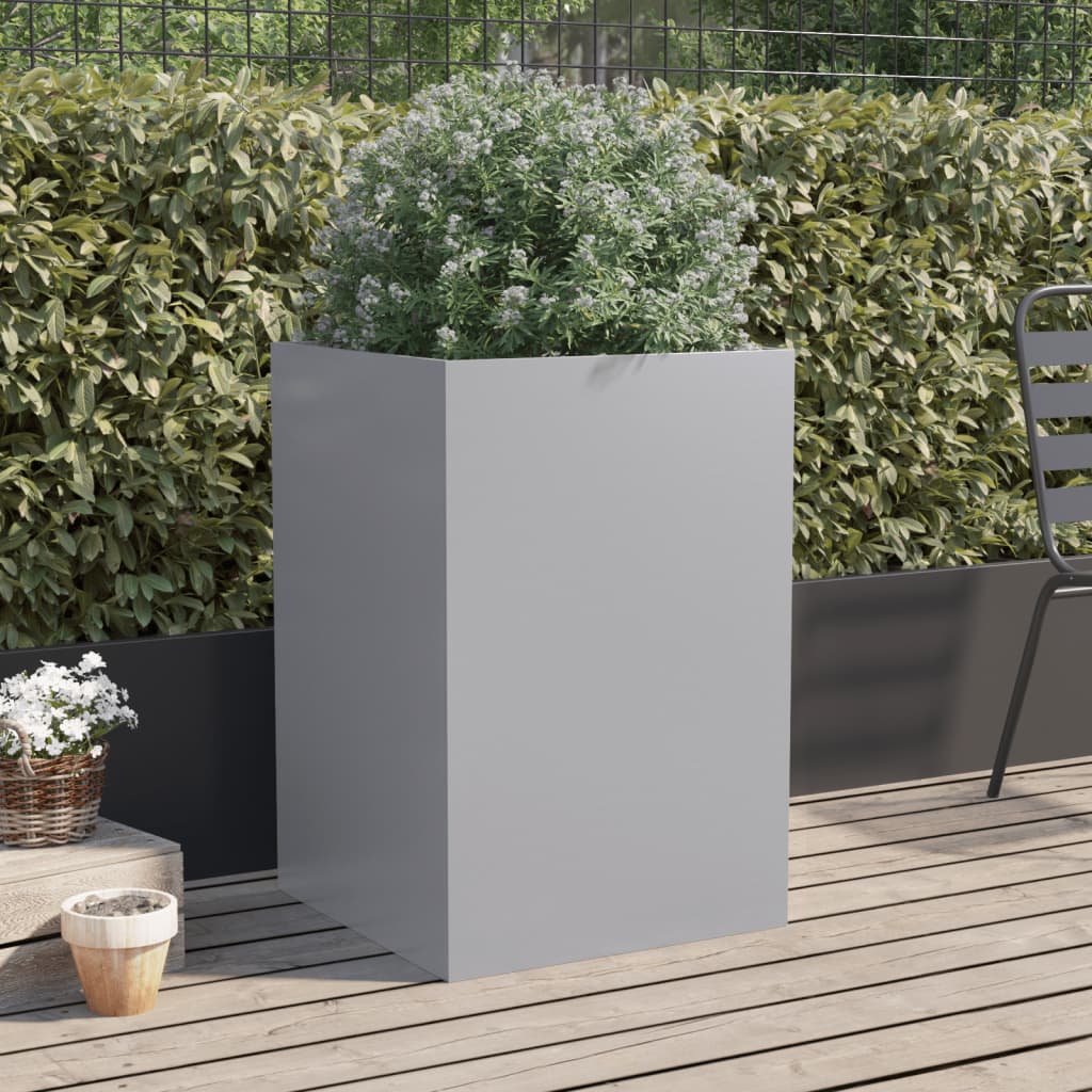 Plantepotte Sølv 52x48x75 cm Galvaniseret stål