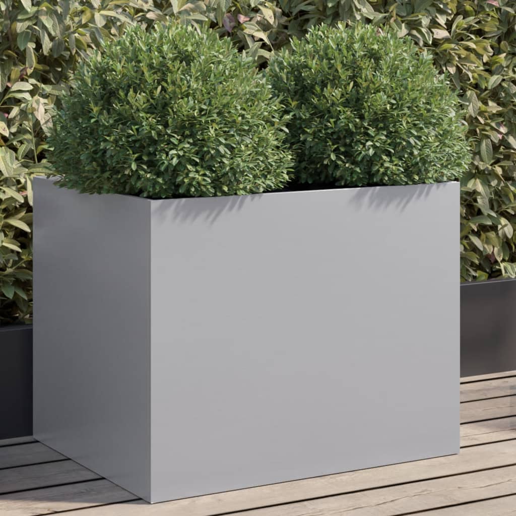 Plantepotte Sølv 62x47x46 cm Galvaniseret stål