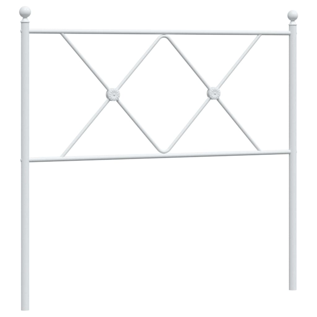 Sengegavl Metal Hvid 90 cm