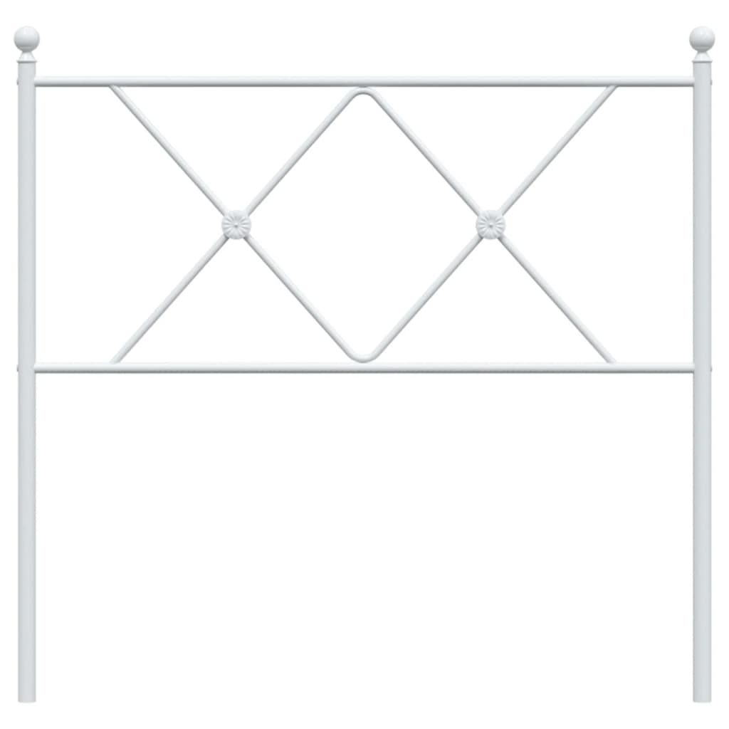 Sengegavl Metal Hvid 90 cm
