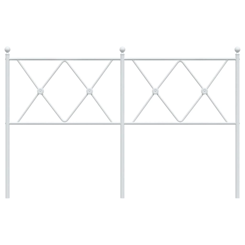Sengegavl Metal Hvid 140 cm