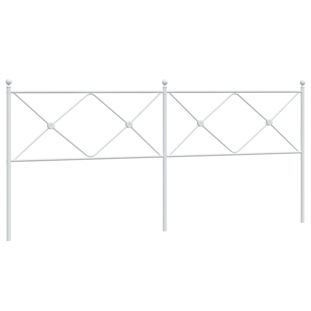 Sengegavl Metal Hvid 193 cm