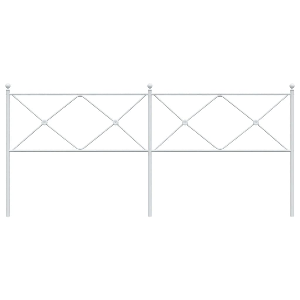 Sengegavl Metal Hvid 193 cm