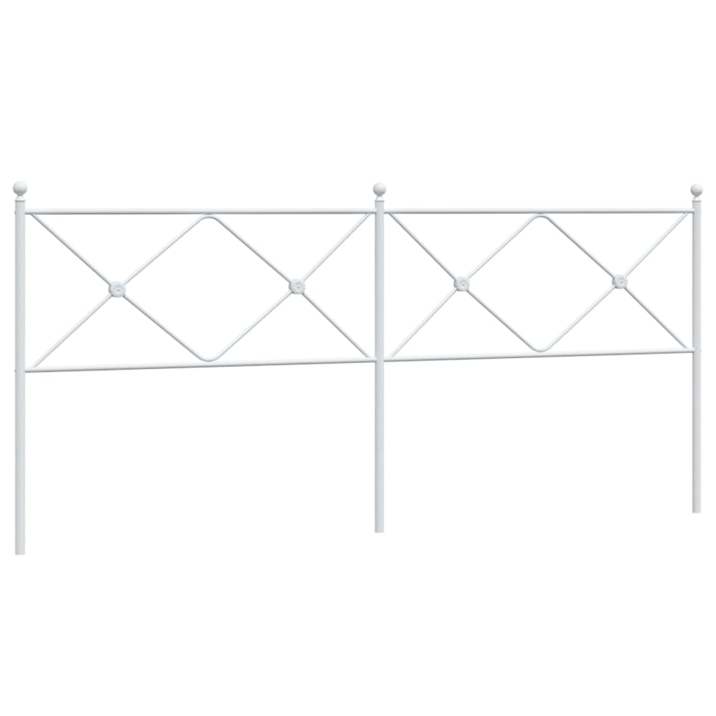 Sengegavl Metal Hvid 200 cm