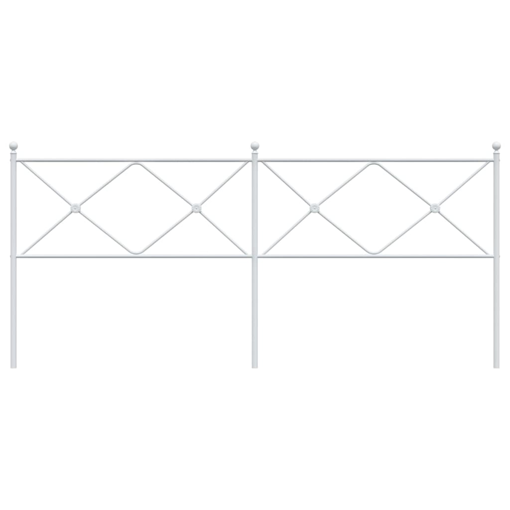 Sengegavl Metal Hvid 200 cm