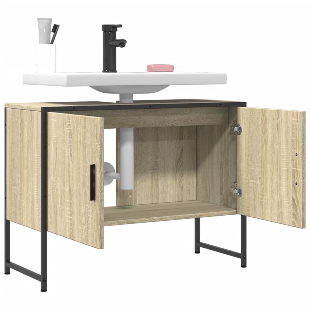 Håndvask underskab Sonoma eg 80x33x60 cm træmateriale