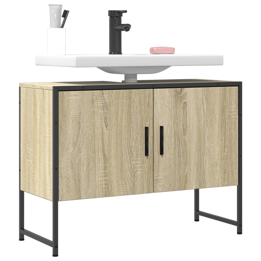Håndvask underskab Sonoma eg 80x33x60 cm træmateriale