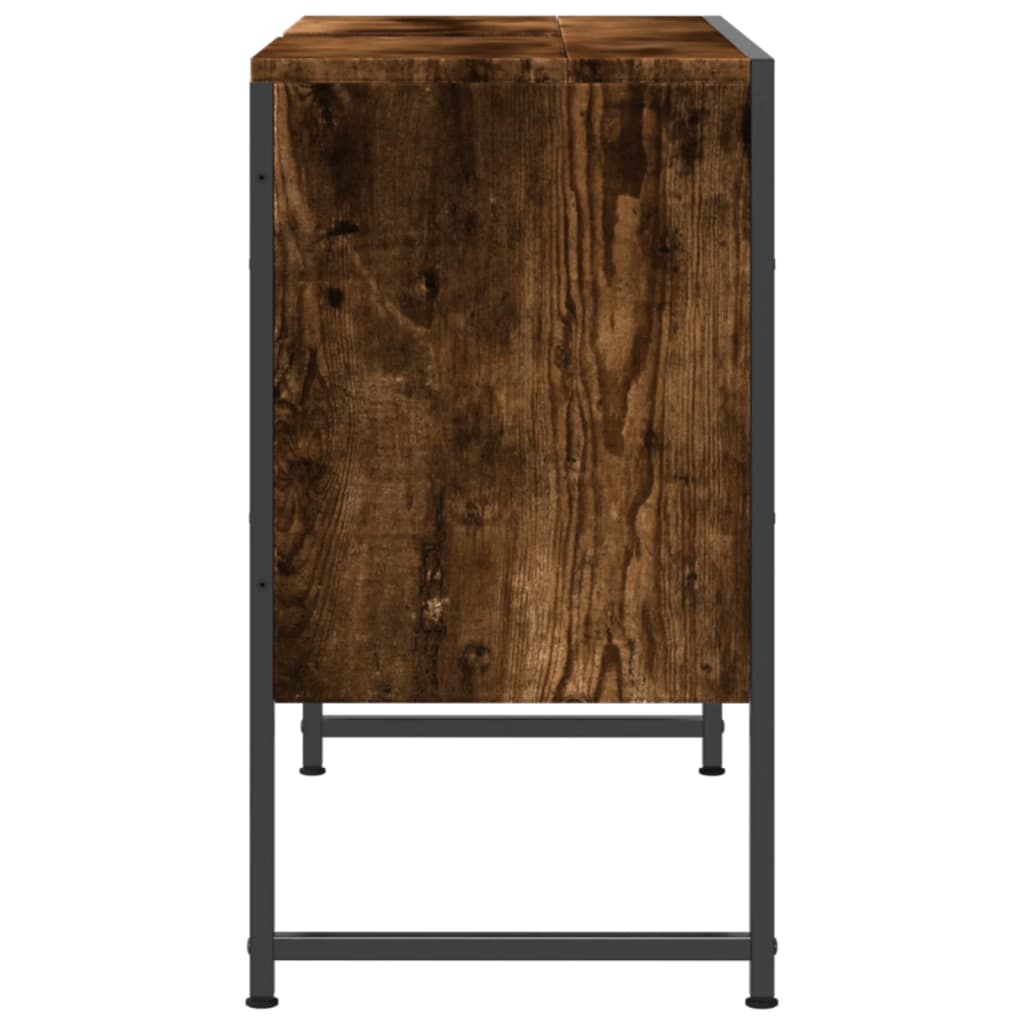 Håndvask underskab røget eg 80x33x60 cm træmateriale
