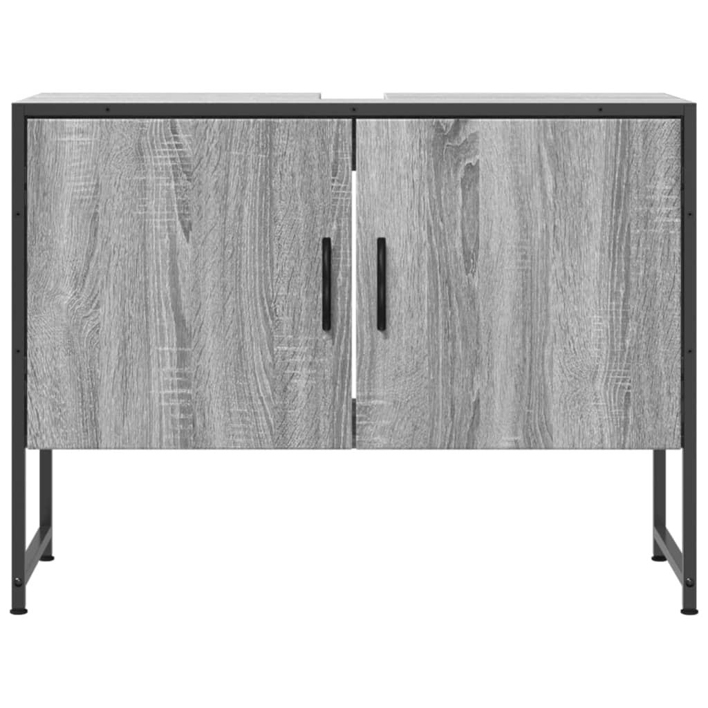 Håndvask Skab Grå Sonoma 80x33x60 cm Træ Materiale