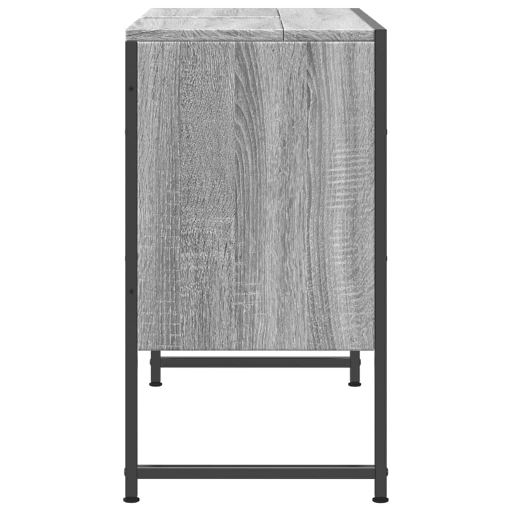 Håndvask Skab Grå Sonoma 80x33x60 cm Træ Materiale