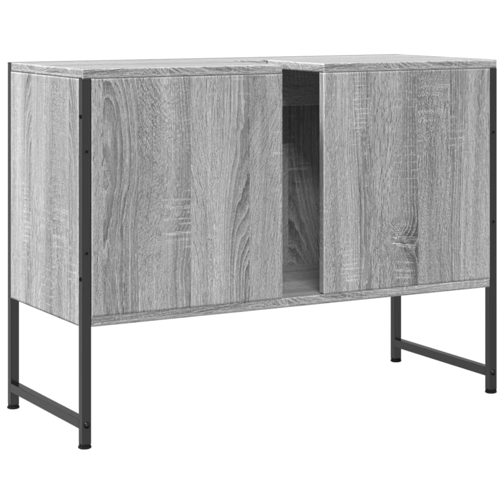 Håndvask Skab Grå Sonoma 80x33x60 cm Træ Materiale