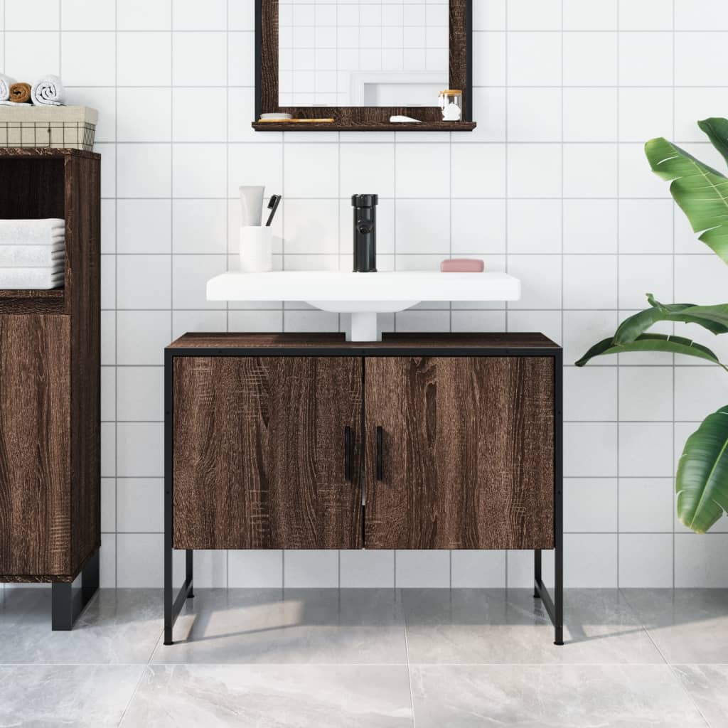 Håndvask Skab Brun Eg Look 80x33x60 cm