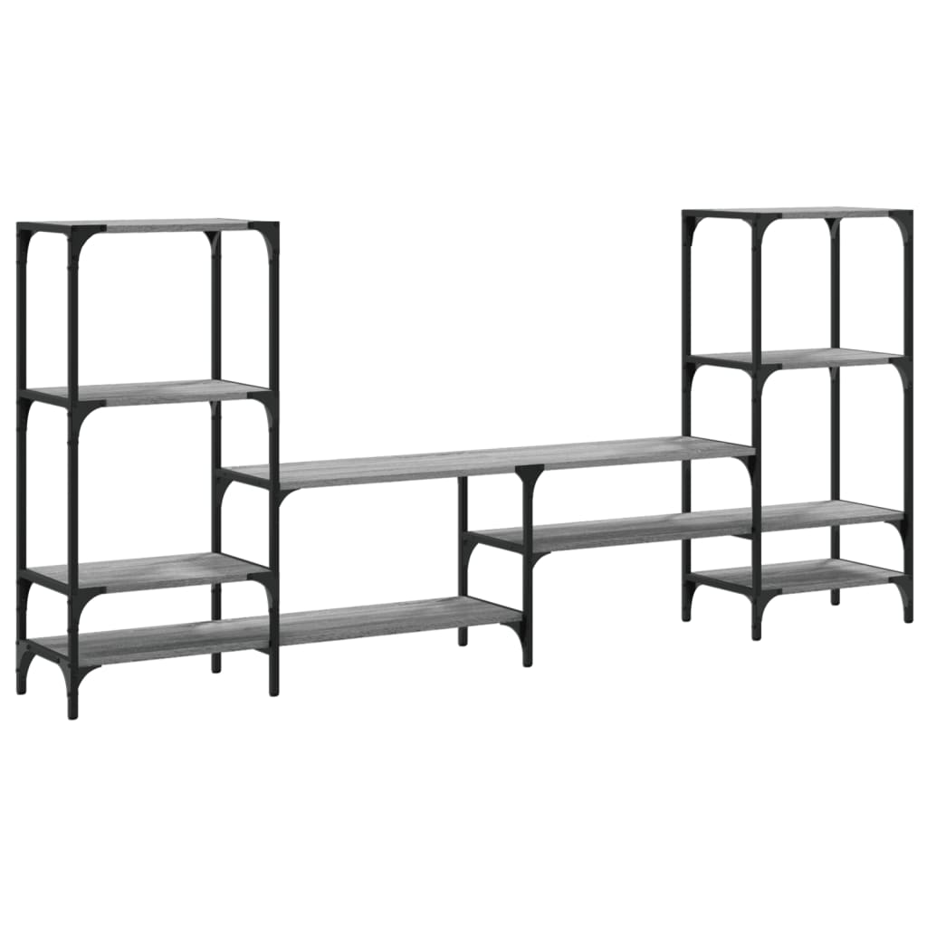 TV-skab Grå Sonoma 206,5x28,5x95 cm Træ Materiale