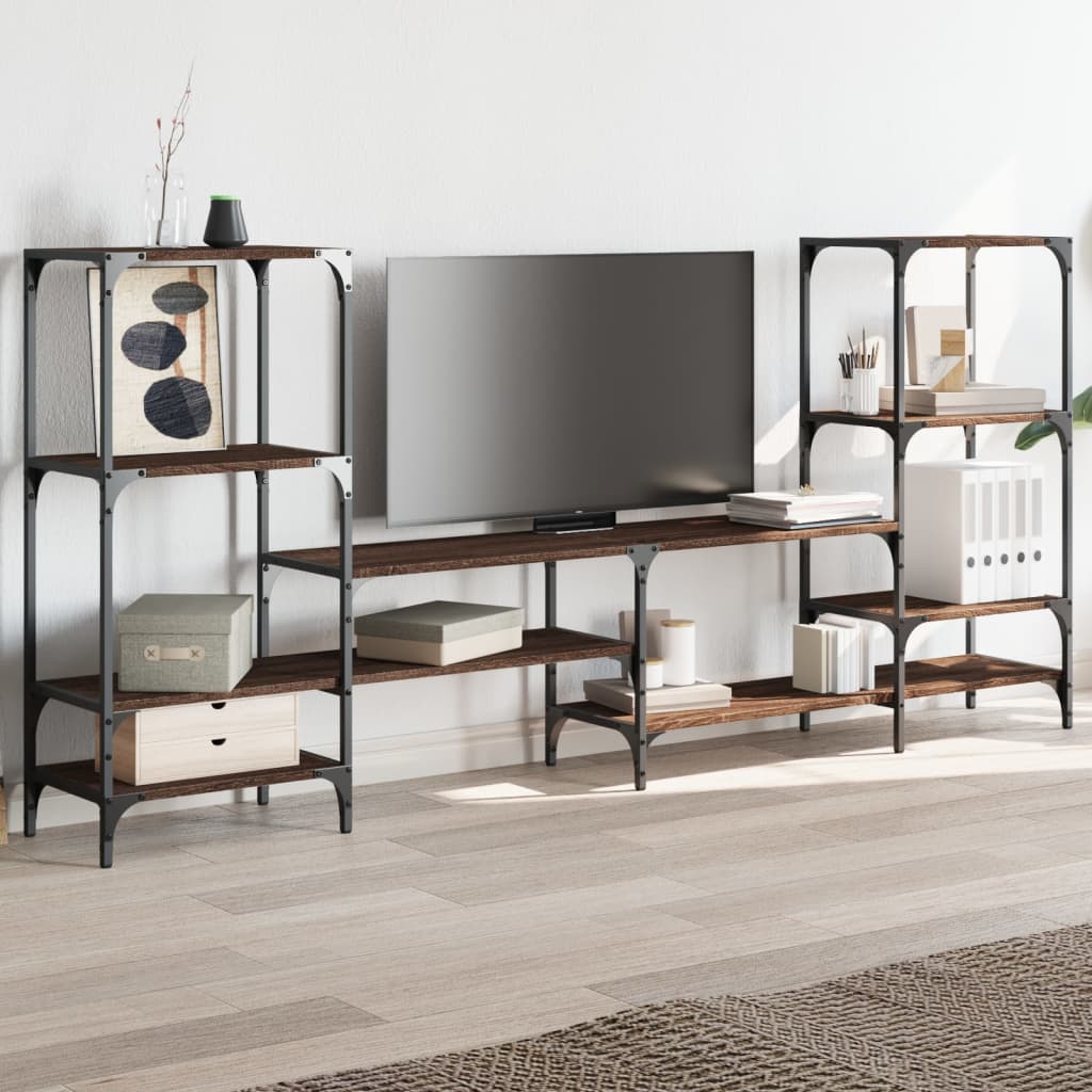 TV-skab Brun Eg Look 206,5x28,5x95 cm Træ Materiale