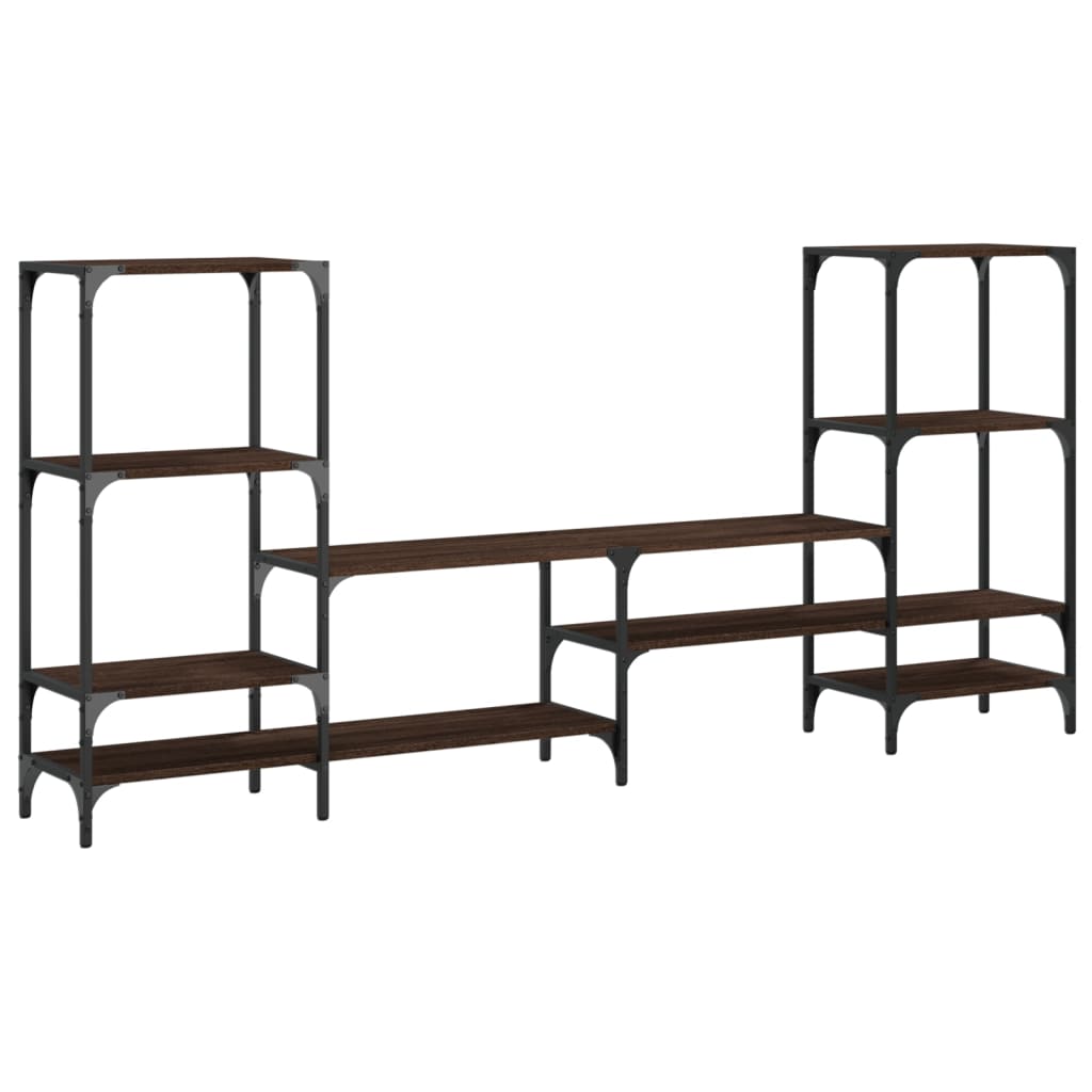 TV-skab Brun Eg Look 206,5x28,5x95 cm Træ Materiale