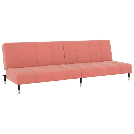 Schlafsofa 2-Sitzer Rosa Samt