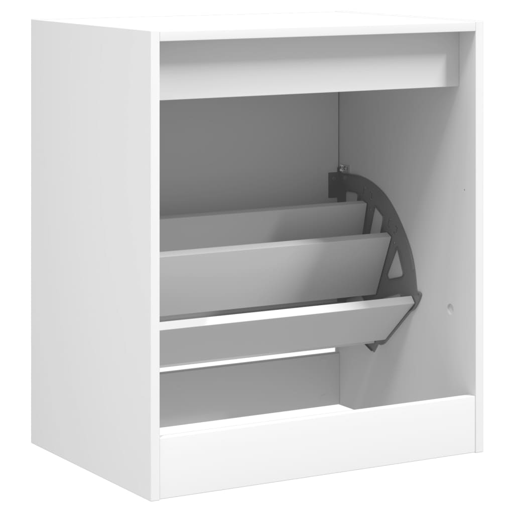 Skoskab Hvid 60x42x69 cm Træ Materiale