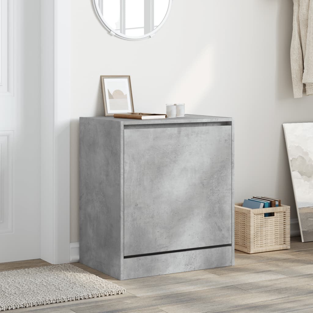 Skoskab Beton Grå 60x42x69 cm Træ Materiale