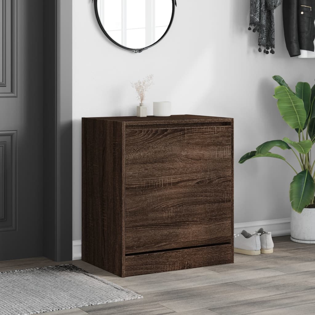 Skoskab Brun Eg Look 60x42x69 cm Træmateriale