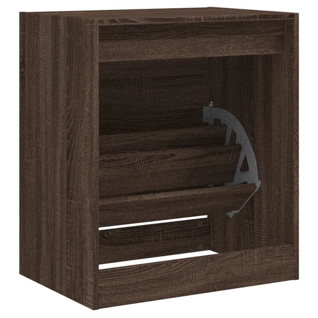 Skoskab Brun Eg Look 60x42x69 cm Træmateriale