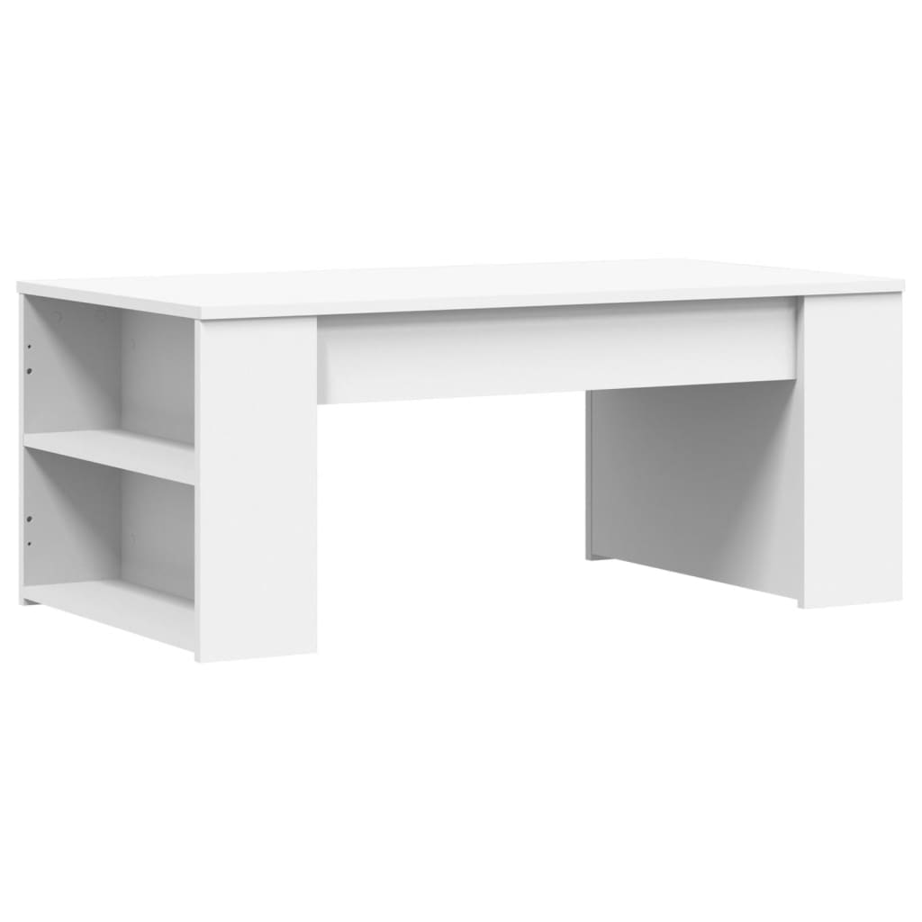 Sofabord Hvid 102x55x42 cm Træ Materiale