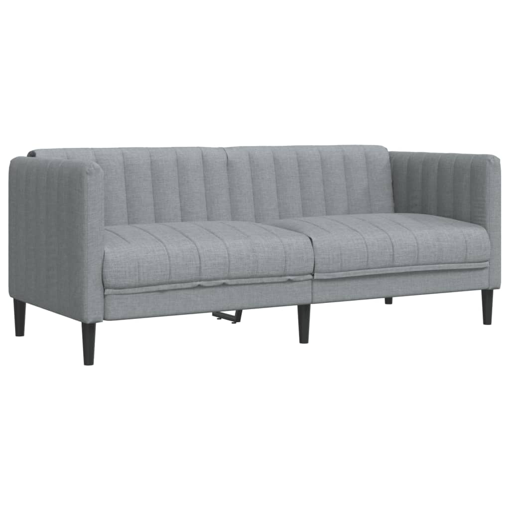 Sofa 2-personers lysegråt stof