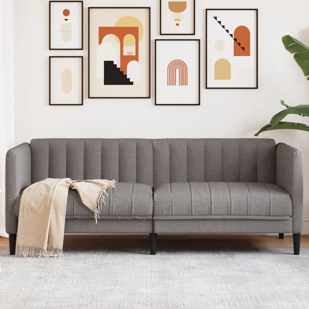Sofa 2-personers taupe stof