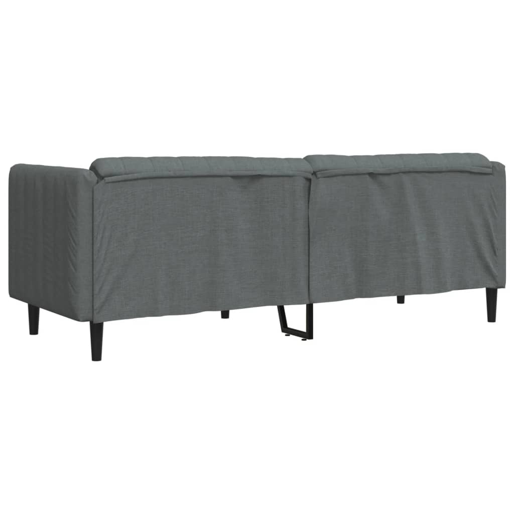 Sofa 3-personers mørkegrå stof