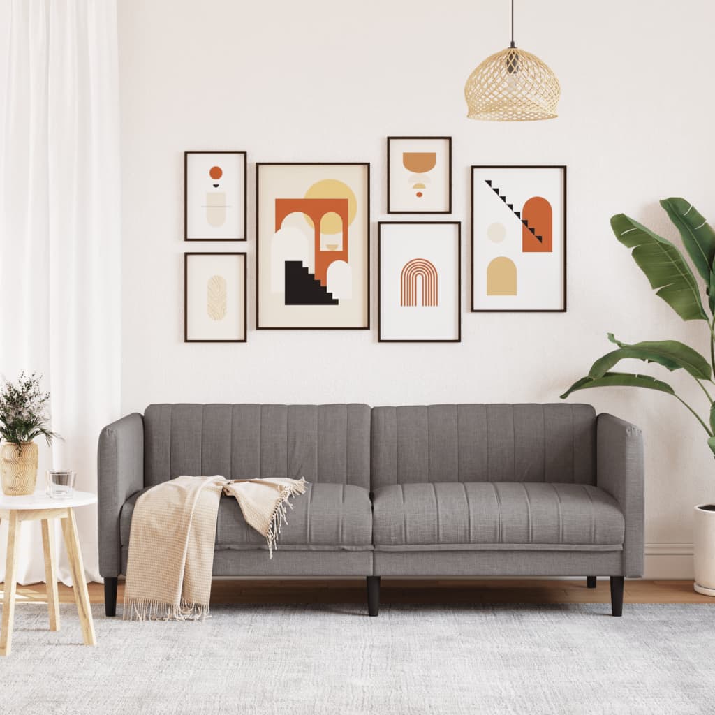 Sofa 3-personers taupe stof