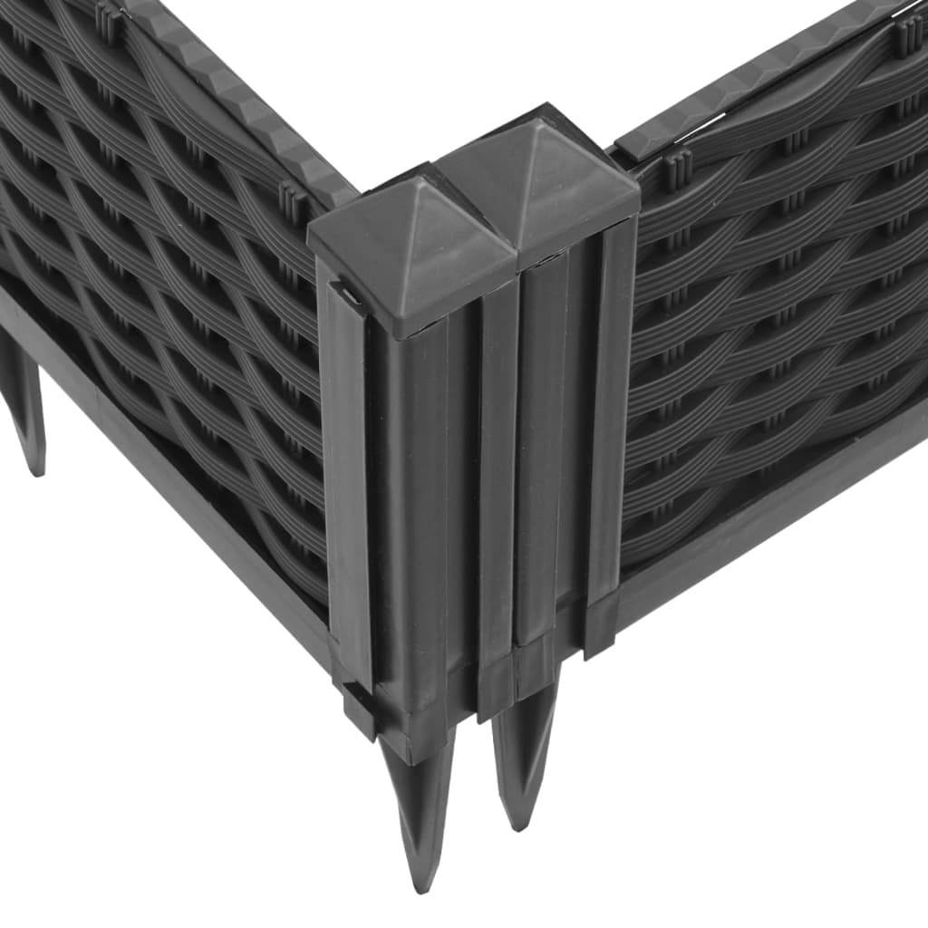 Plantekasse med jordspyd Sort 42,5x42,5x28,5 cm PP