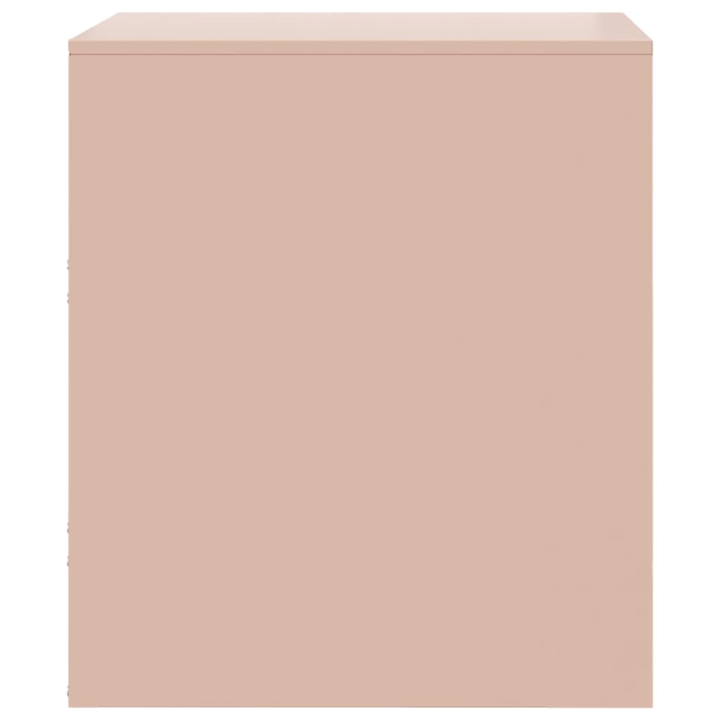 Sengeborde 2 stk Pink 34,5x39x44 cm Stål