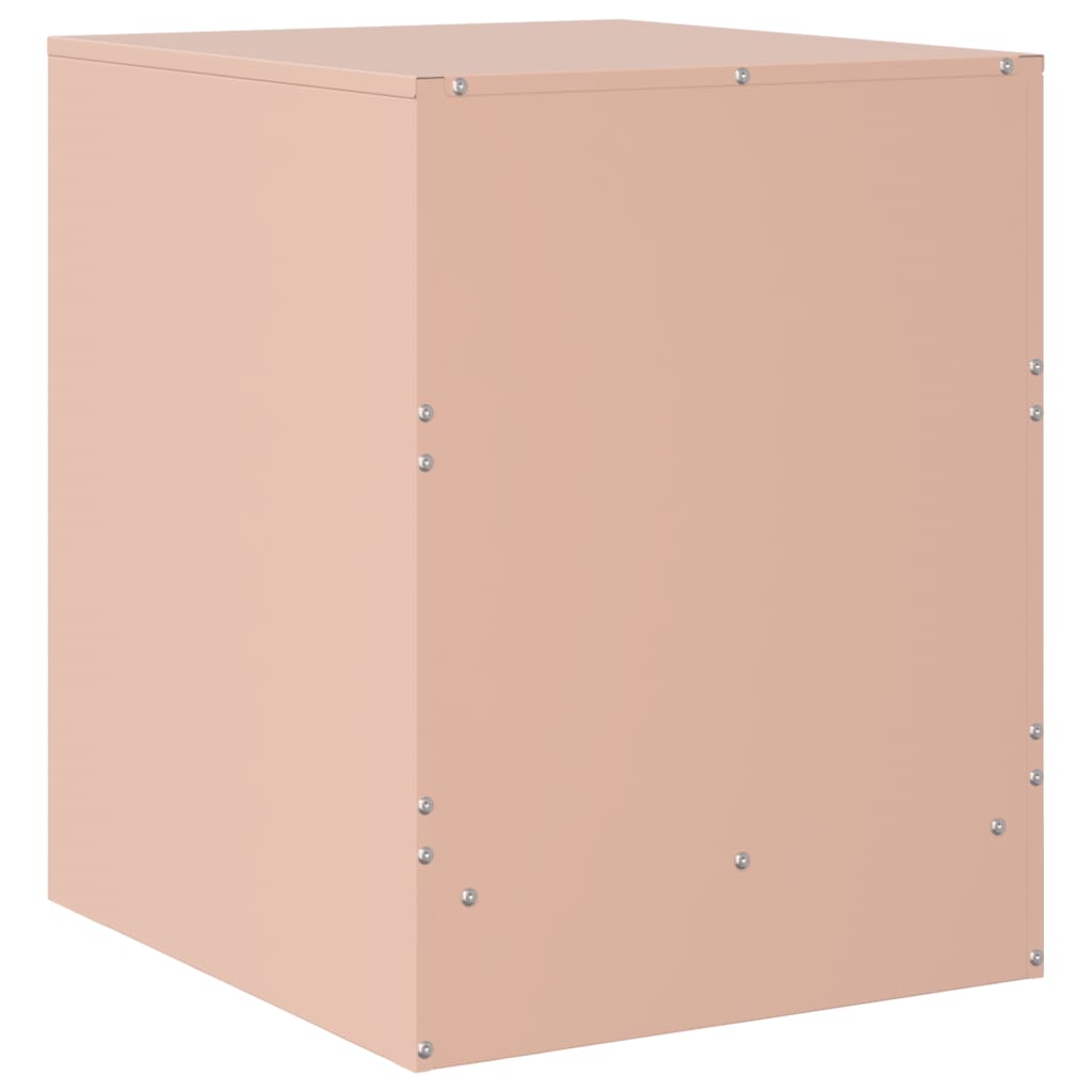 Sengeborde 2 stk Pink 34,5x39x44 cm Stål
