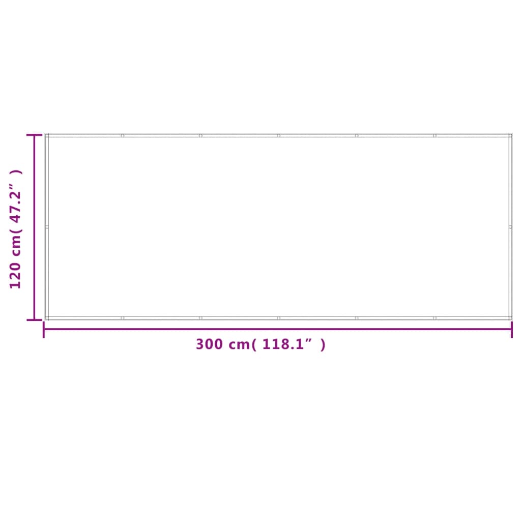 Balkon privatskærm lys grå 120x300 cm 100% polyester Oxford
