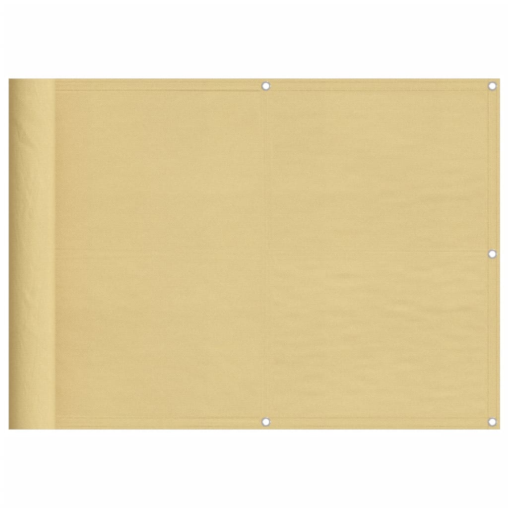 Balkon privatskærm sandfarvet 75x300 cm 100% polyester Oxford