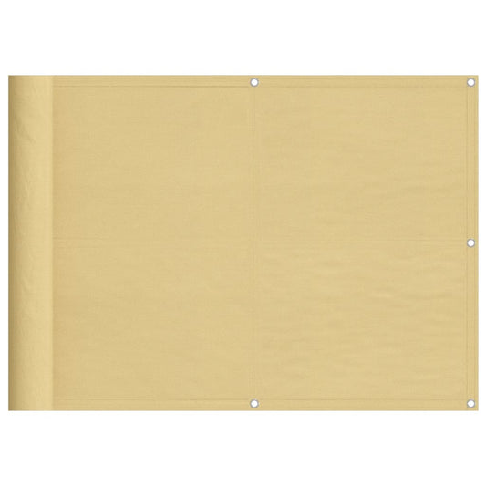 Balkonsichtschutz Sandfarben 75x500 cm 100 % Polyester-Oxford