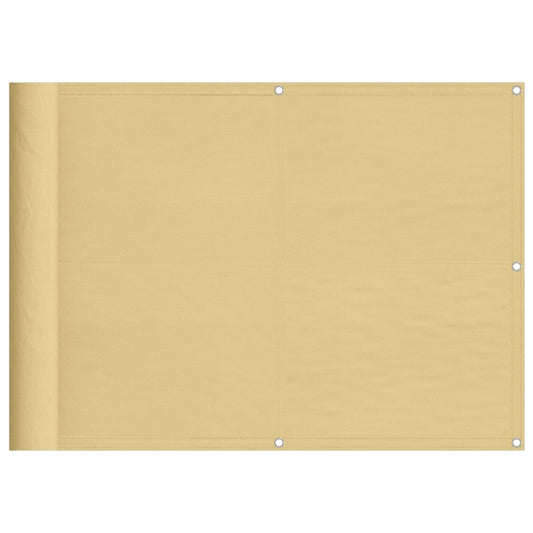 Balkonsichtschutz Sandfarben 75x600 cm 100 % Polyester-Oxford