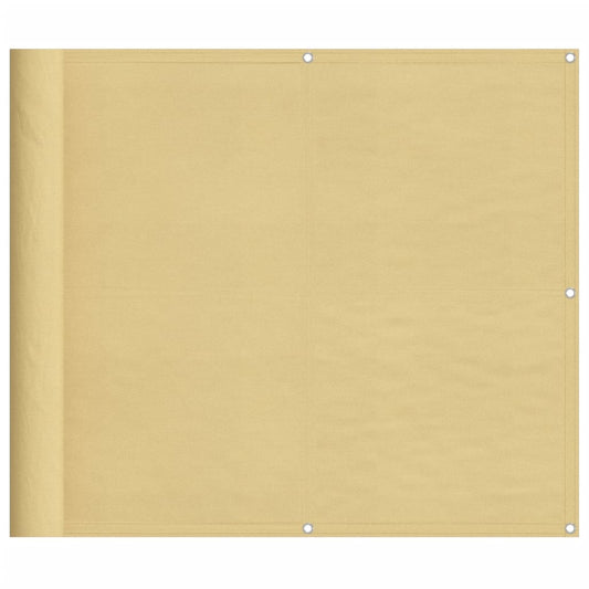 Balkon-Sichtschutz Sandfarben 90x400 cm 100% Polyester-Oxford