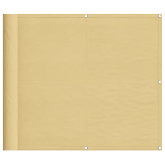 Balkon-Sichtschutz Sandfarben 90x500 cm 100% Polyester-Oxford