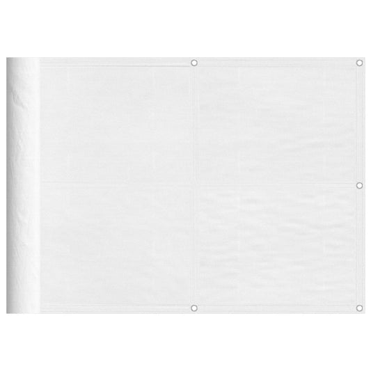 Balkon-Sichtschutz Weiß 75x700 cm 100 % Polyester-Oxford