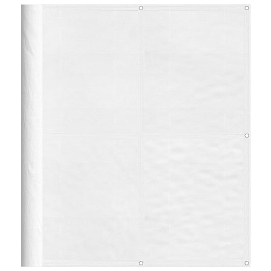 Balkon-Sichtschutz Weiß 120x700 cm 100 % Polyester-Oxford