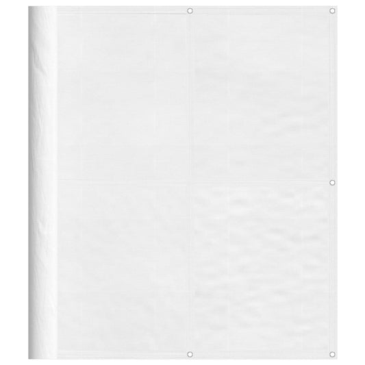 Balkon-Sichtschutz Weiß 120x1000 cm 100 % Polyester-Oxford