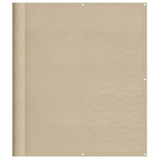 Balkon-Sichtschutz Beige 120x700 cm 100 % Polyester-Oxford